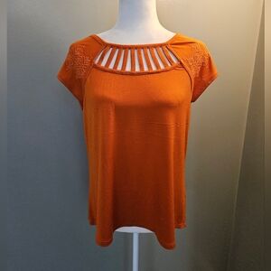 Cable & Gauge Orange Women's Top Size Small S New with Tags